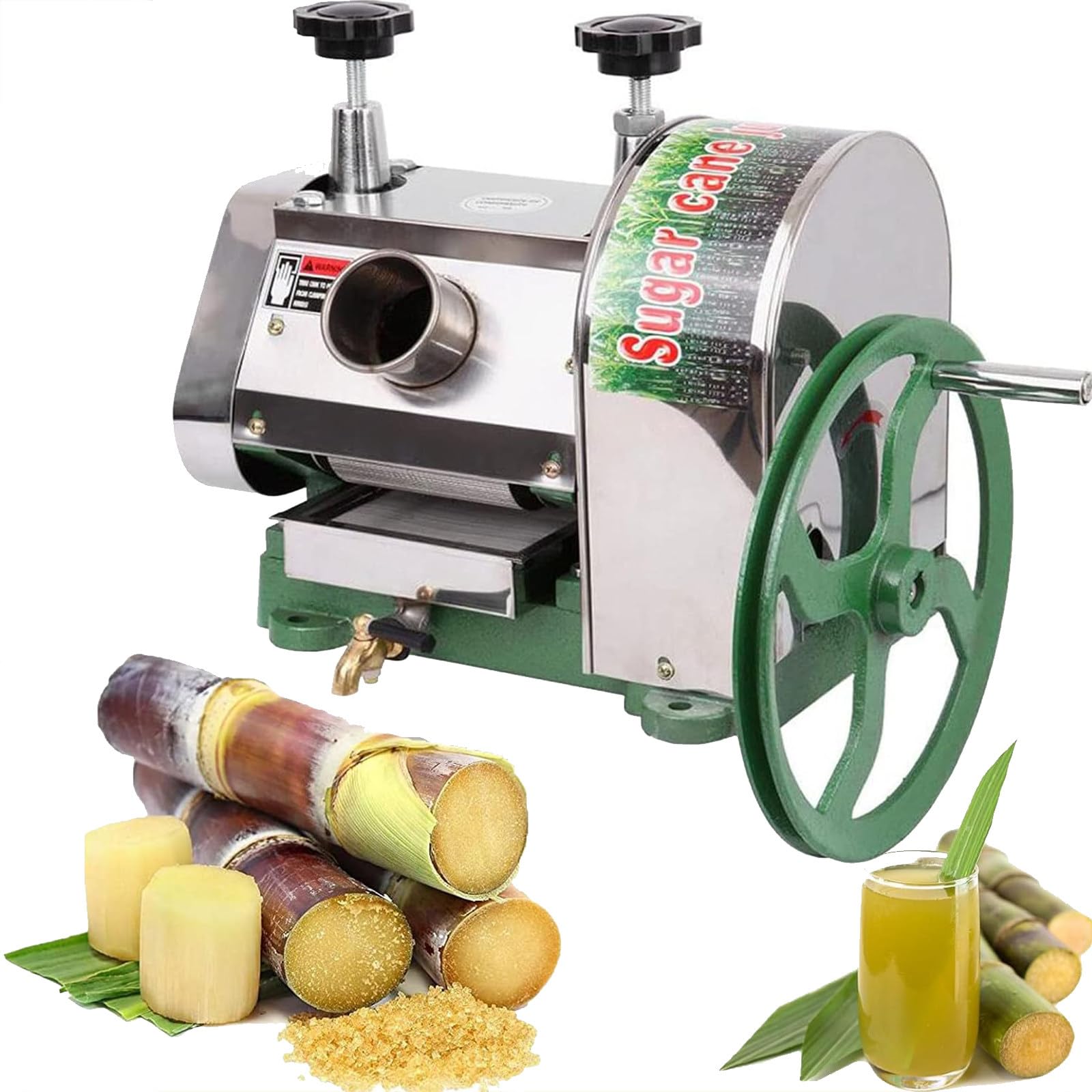 MYUYEE Manual Sugarcane Juicer Stainless Steel Sugar Cane Juice Press Sugarcane Juice Squeezer Machine Sugarcane Press Machine