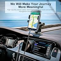 Vista 7 de EMK Cable auxiliar de 90 grados de 0.138 in, cable auxiliar estéreo macho a macho para automóvil, chapado en oro de 24 quilates, calidad de sonido