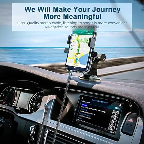 Miniatura 7 de EMK Cable auxiliar de 90 grados de 0.138 in, cable auxiliar estéreo macho a macho para automóvil, chapado en oro de 24 quilates, calidad de sonido