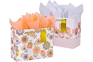 SUNCOLOR Bolsas de Regalo para el Día de las Madres,2-Pack 9&quot; Mom's Favorite