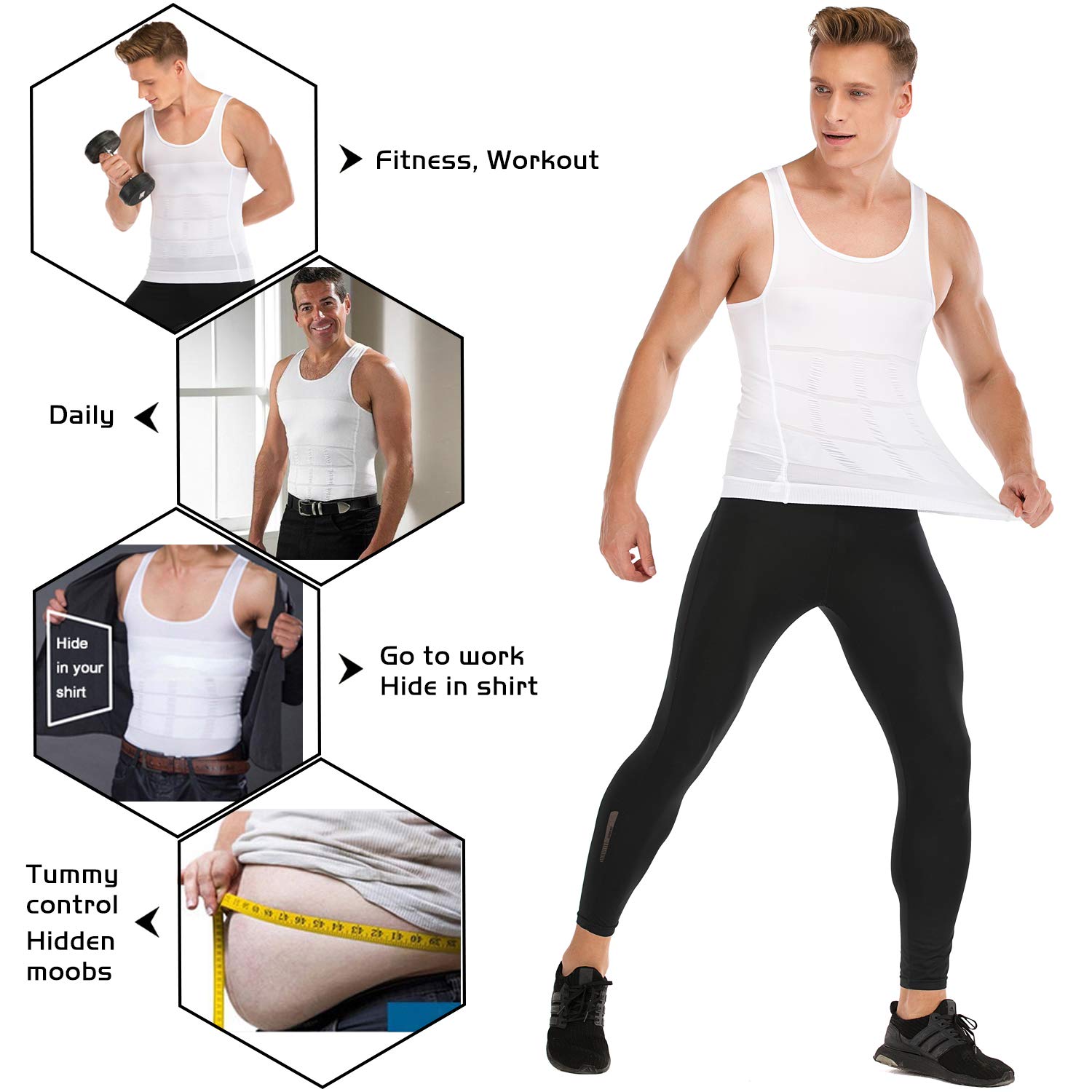 Mens Compression Shirt To Hide Moobs