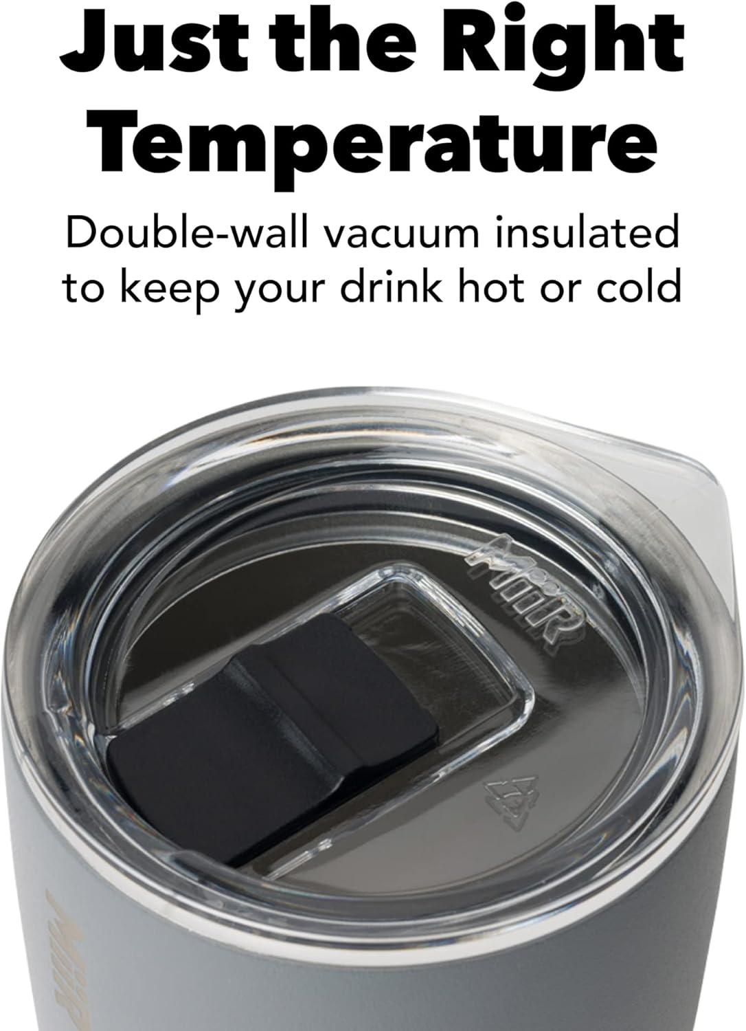 MiiR Tumbler, 12oz Insulated Stainless Steel with Press Fit Slide Lid, Splash Proof Design, Holds Hot & Cold Beverages, Stylish & Functional Cup Holder Compatible - Image 3