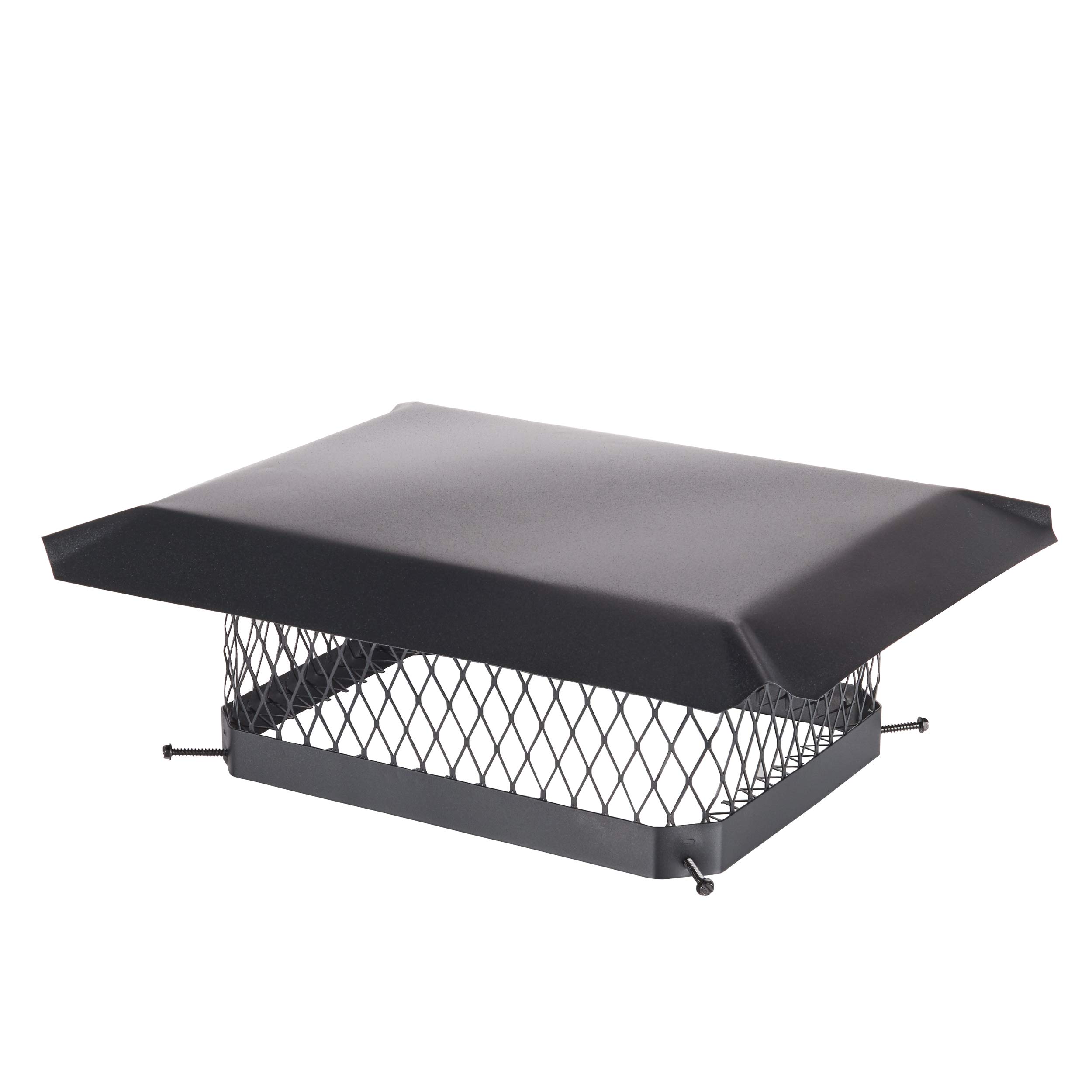 HY-GUARD HG1216 Single Bolt On Galvanized Steel Chimney Cover, Mesh Size 3/4", Fits Outside Existing Clay Flue Tile, 12" x 16", Black-image-13