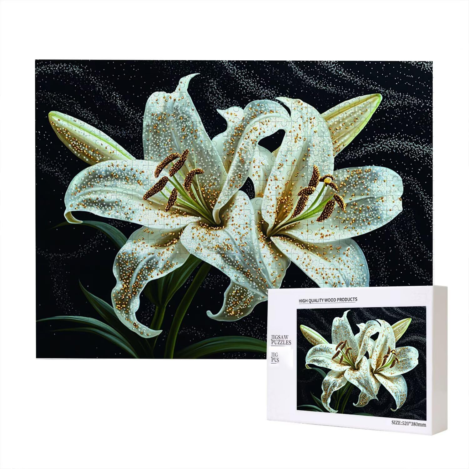 Jigsaw Puzzle, 4000 Pezzi Puzzle Classici, Fiori Puzzle Rilassamento Intelligence, Mpossibile Difficile Puzzle Impegnativo per Adulti Puzzle Gioco Familiare, Regalo per Amore Amico Gigli fr0-856