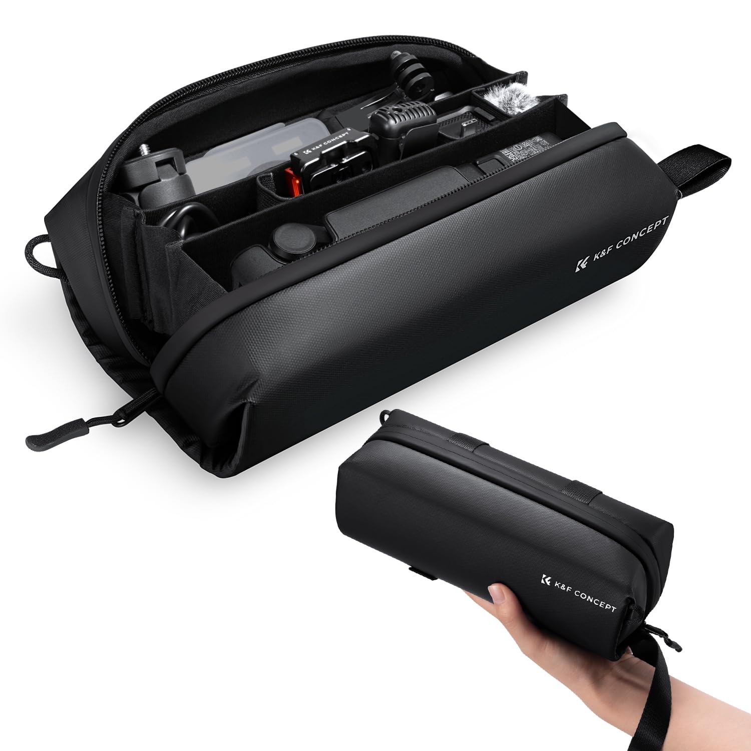 K&F CONCEPT Custodia per DJI Osmo Pocket 3/4 Creator Combo Accessories, Borsa Protettiva di Grande Capacità per il Trasporto e la Custodia da Viaggio Portatile