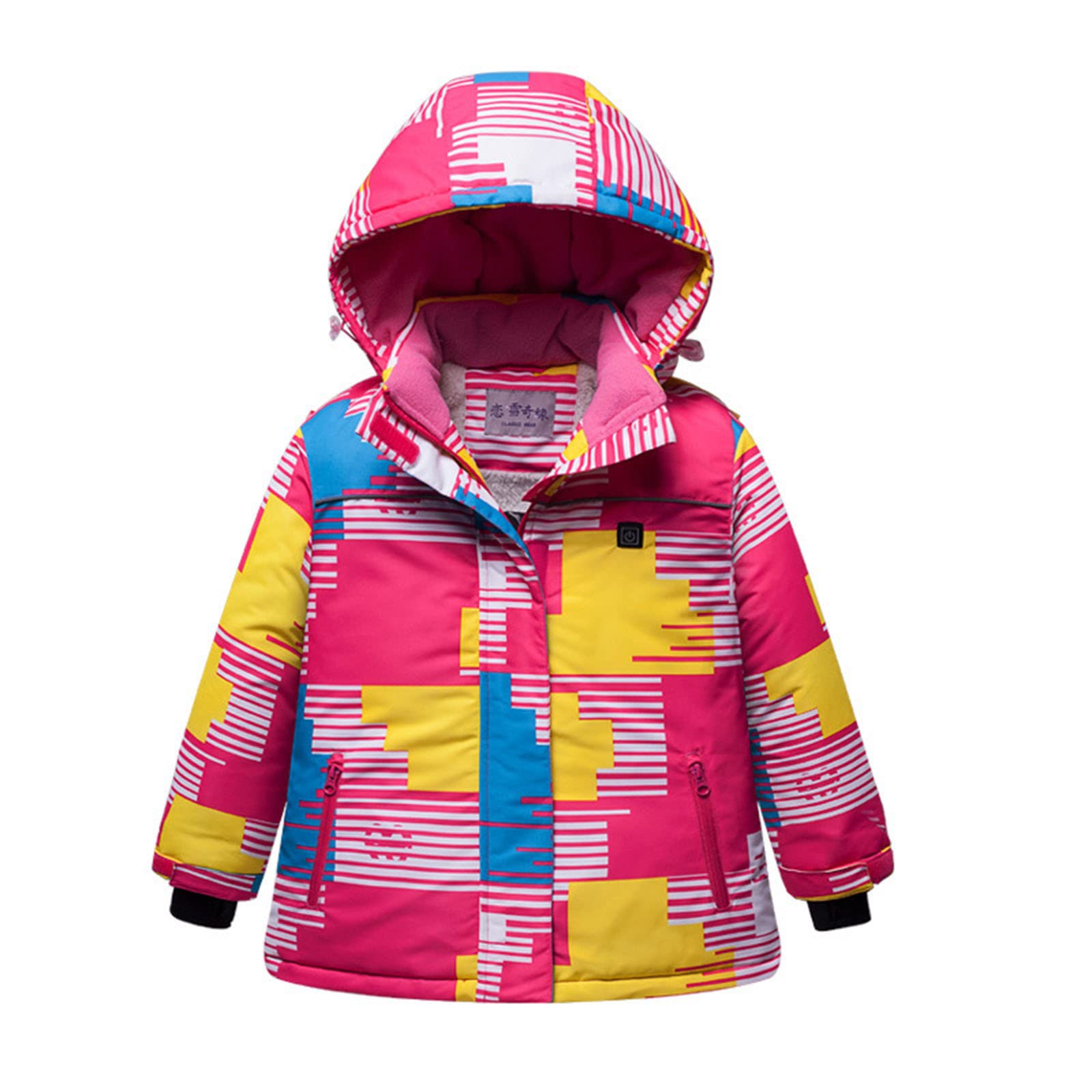 Combinaison de Ski Enfants Garçons Fille Combinaison de Ski ado Ensembles de Neige Doudoune à Capuche Ensemble 2pcs Veste de Ski + Salopette Pantalon Enfants Vêtements de Ski Fille 3-14 Ans
