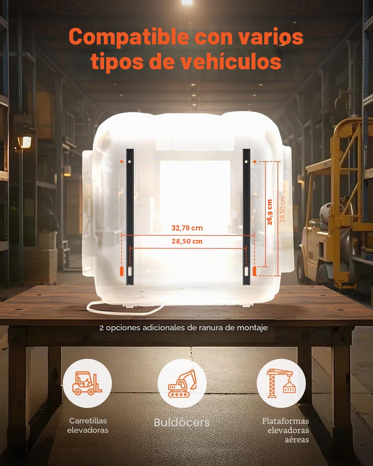 VEVOR Asiento Universal para Carretilla Elevadora 60 x 51 x 64cm, Asiento con Suspensión, Respaldo Ajustable, Reposabrazos y Cinturón de Seguridad, Microinterruptor, para Cortadora de Césped, Tractor