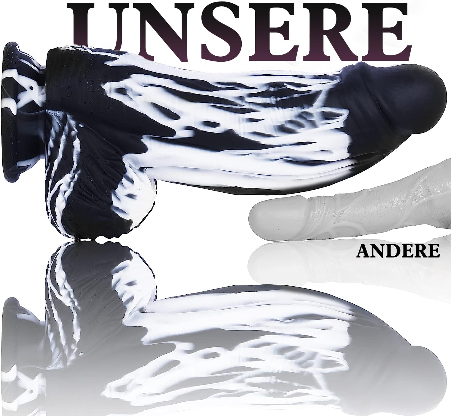 24.5 * 6.8 cm Dildo realistico con ventosa, Spesso XXL Dildo Anale Nero per Giochi Anali, Punto G e Prostata Silicone Dildos Gigante Mostro Pene Grande Giocattolo Sessuale per Donne Uomini Coppie
