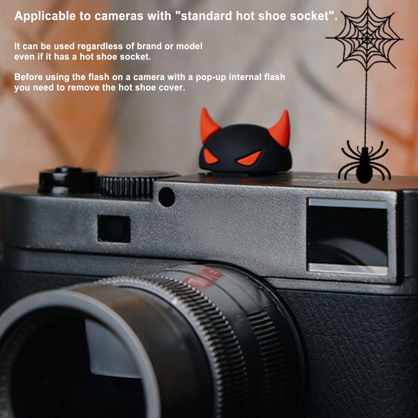 boiler Protector de zapata de flash, diseño de dibujos animados, protección universal para cámara, atractiva y bonita decoración para equipos fotográficos, cámaras réflex