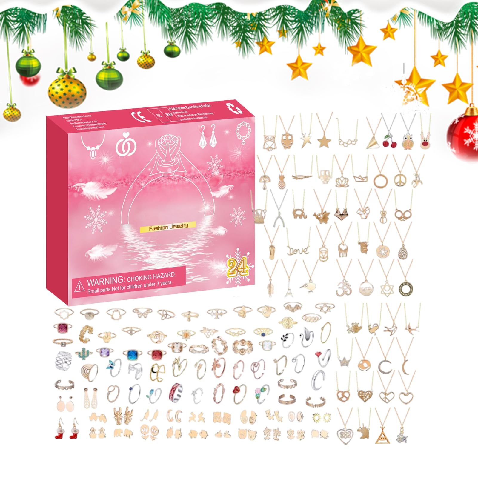 Calendario De Cuenta Atrás Para Navidad 2025 Para Las Vacaciones De | Calendario De Adviento De Navidad Con s De Joyas Para Adolescentes Familia Amigos Chicas Jóvenes Mujeres