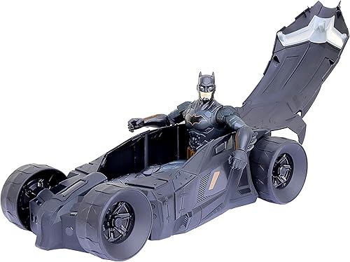 Miniatura 3 de dc comics Batman Batmobile Pack + Batman 30 cm Batmobile Vehicle and 30 cm Articulated Figure  Children's Toy 4 Years and Above