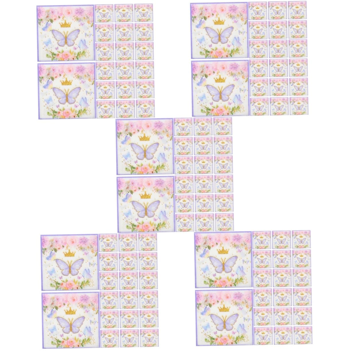 BESTYASH 5 Series Servilleta Vistoso Fiesta Decoración Servilletas Decorativas Navideñas Servilletas Servilleta Decorativa De Cena Papel 100 Piezas*5