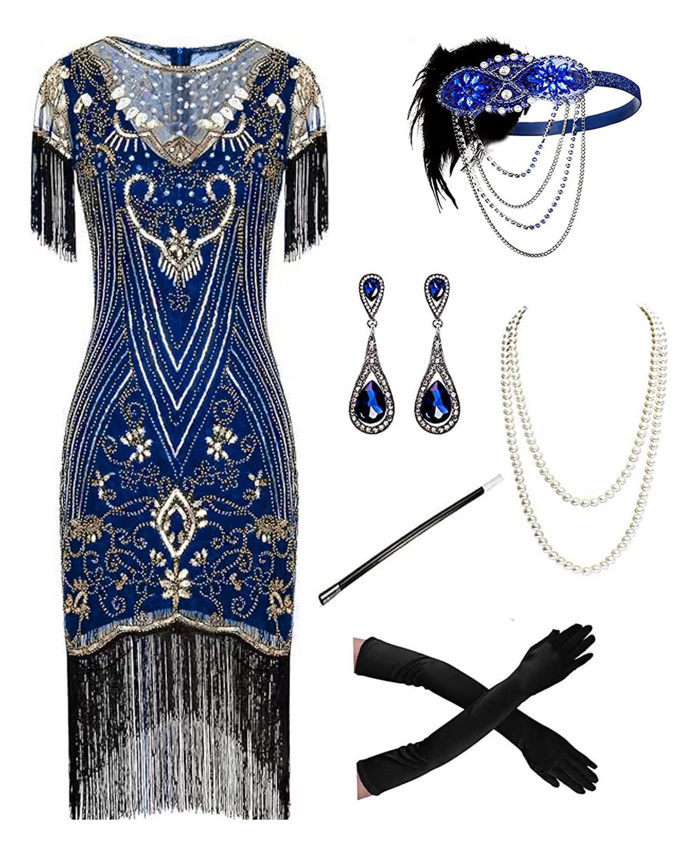 867A Plus Size Fringed Dress