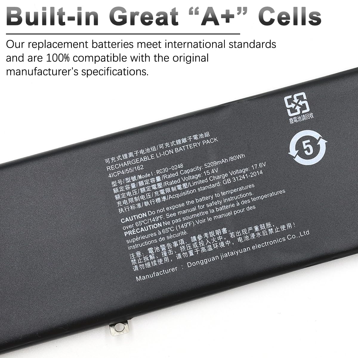 RC30-0248 Laptop Akku für Razer Blade Advanced 15 2018 2019 2020 2021 RZ09-0238 RZ09-02385 RZ09-02386 RZ09-0301 RZ09-0288 RZ09-02886 RZ09-03135 RZ09-02887 RZ09-0367 RZ09-0330 RZ09-0409 80Wh
