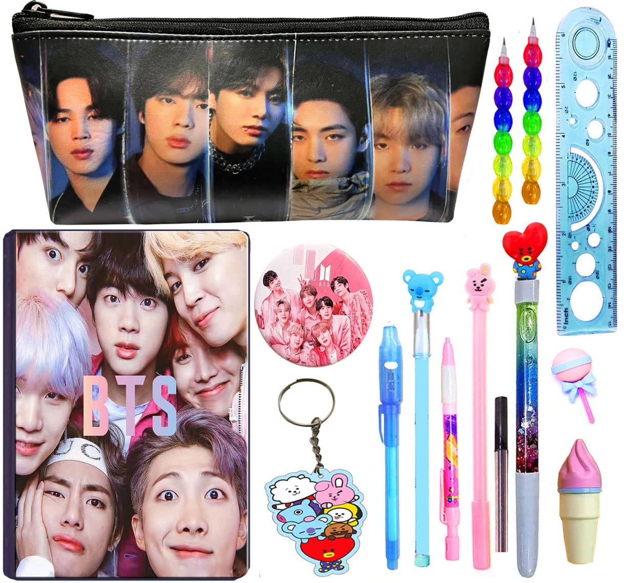 See full amazon price history chart for KOBBET 15pcs BTS Theme School Stationery Gift Set for Kids, BT-21 Army Theme Pencil Case, Diary, Pen, Pencil, Eraser All Stationery Return Gift, Birthday Gift, Christmas Gift, New Year Gift (Style 1) KOBBET 15pcs BTS Theme School Stationery Gift Set for Kids, BT-21 Army Theme Pencil Case, Diary, Pen, Pencil, Eraser All Stationery Return Gift, Birthday Gift, Christmas Gift, New Year Gift (Style 1) (B0BNXFXQSZ) Amazon Price History, Amazon Price Tracker