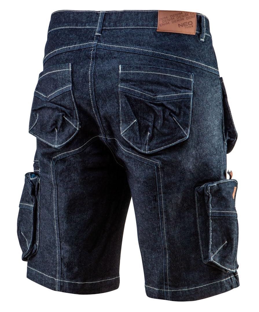 Neo Tools Pantalones Vaqueros Cortos de Trabajo para Hombre, Tallas XS-3XL, o Conjunto con Chaqueta de Forro Polar, Costuras reforzadas, Pantalones de artesanía, Aspecto Cargo