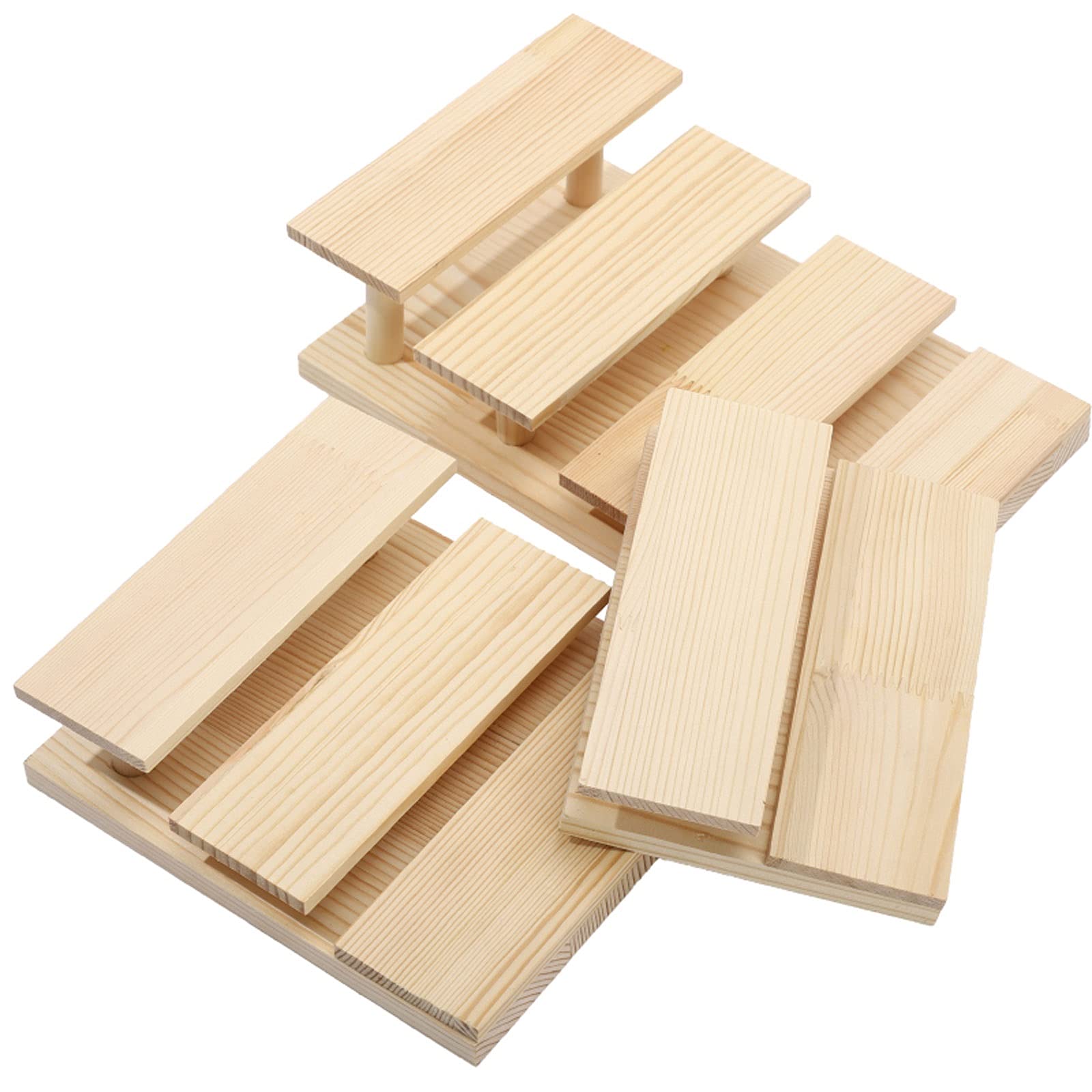 Brillenhalte Multi-Slot-Tisch-Aufbewahrungsbox for Sonnenbrillen aus modernem, natürlichem Massivholz, Brillen-Ausstellungstablett, 2/3/4 Fächer Brillenständer (Size : L)