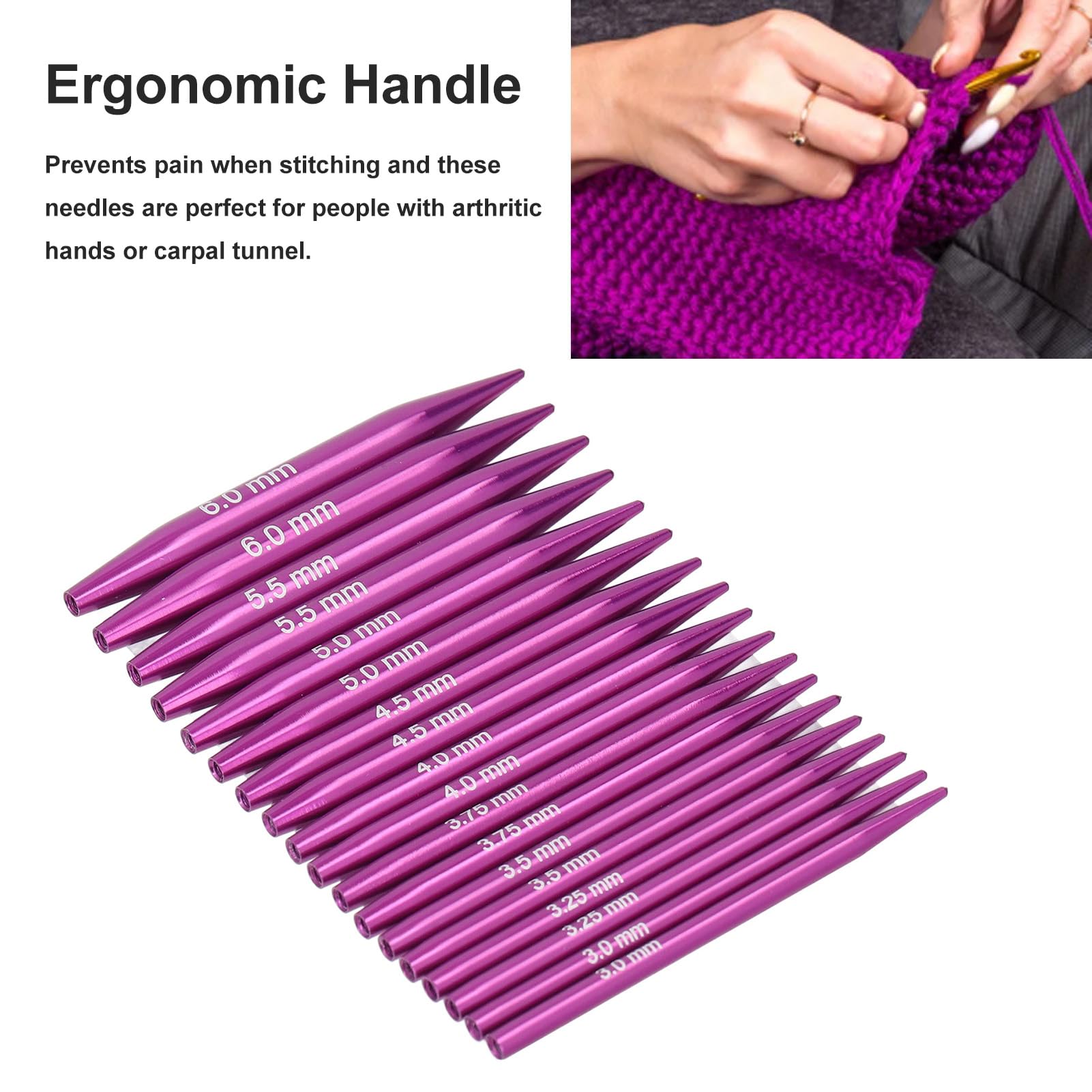Aiguille Circulaire 4 Aiguilles à Tricoter Interchangeables KnitPro - Bois 9mm - Circulaires Multicolores Aiguilles Tricot 9 Mm Multicolores