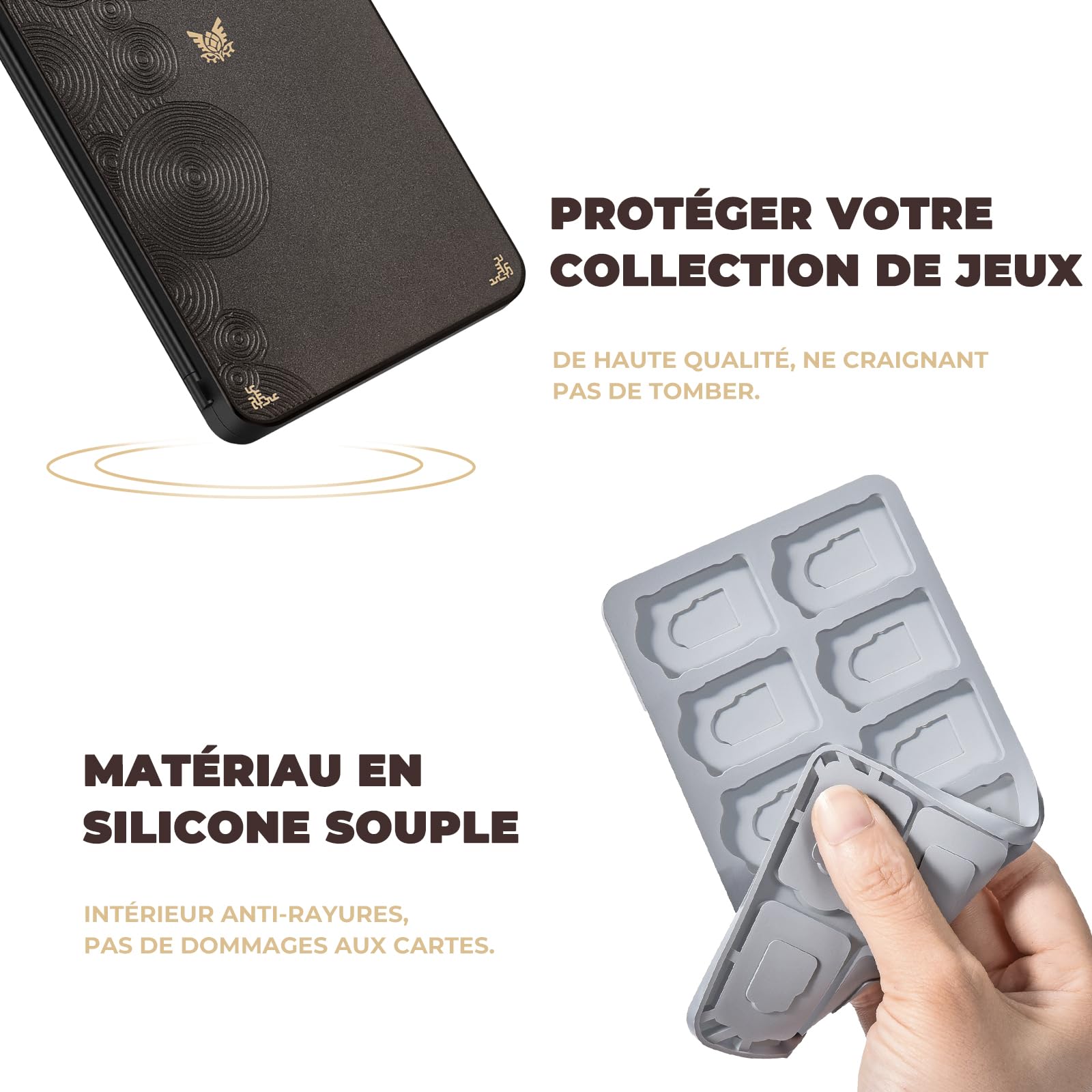 Switch 2 Spiele Aufbewahrung Box, Game Card Case Kompatibel mit Nintendo & Micro SD Karten, 24 Platz Kartenbox Hülle