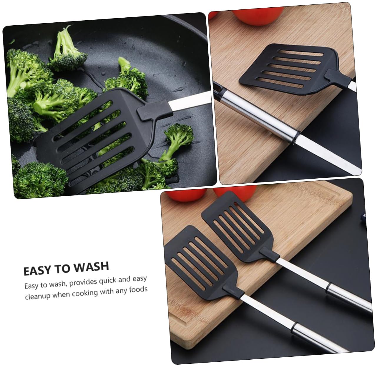 UTHCLO Stainless Steel Frying Spatula Set Non-stick Pan Cooking Tool for Home