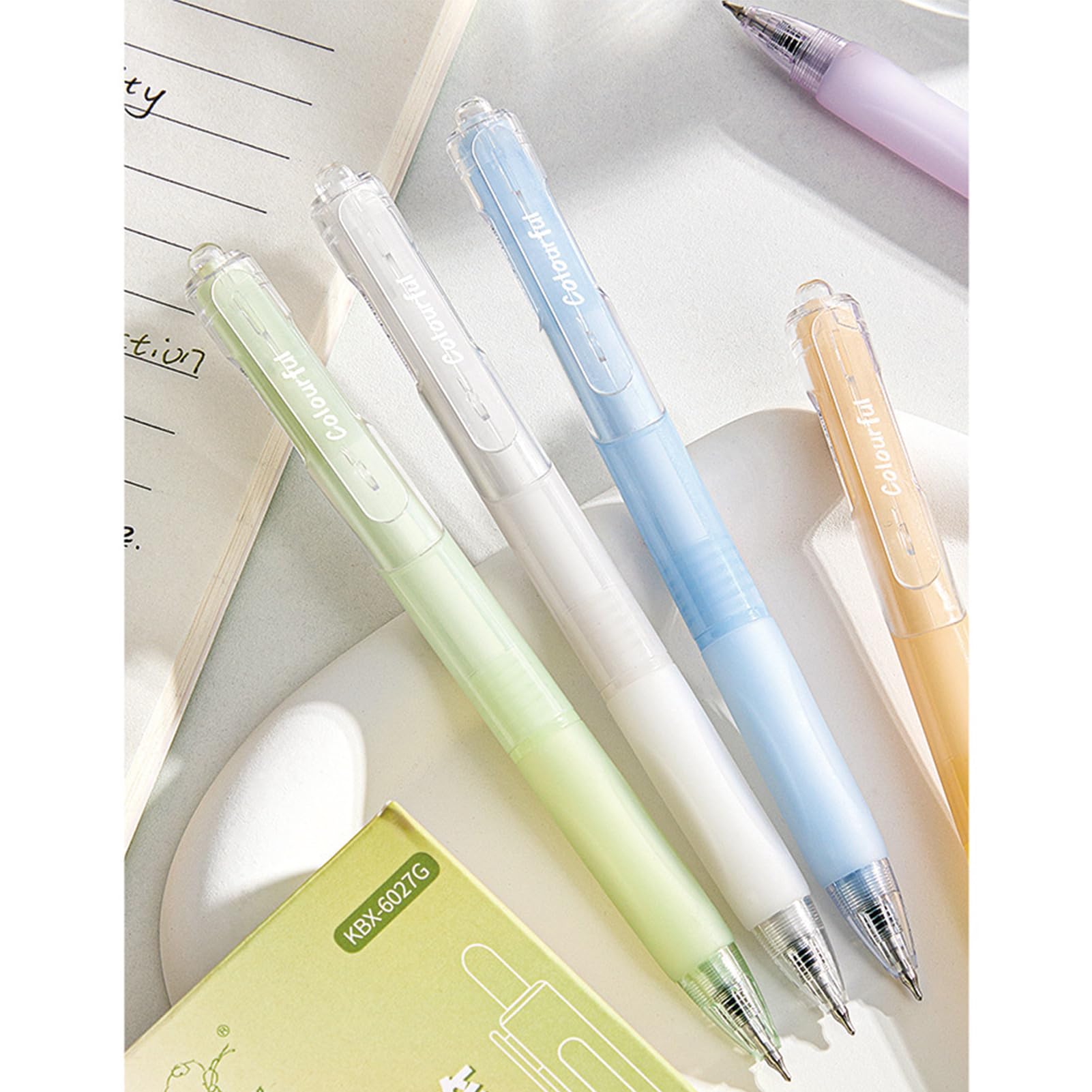 5 Pcs Cute Gel Pens Retractable Pens 0 5mm Black Ink Writing Pen Office School Supplies Aesthetic Pastel — view 7