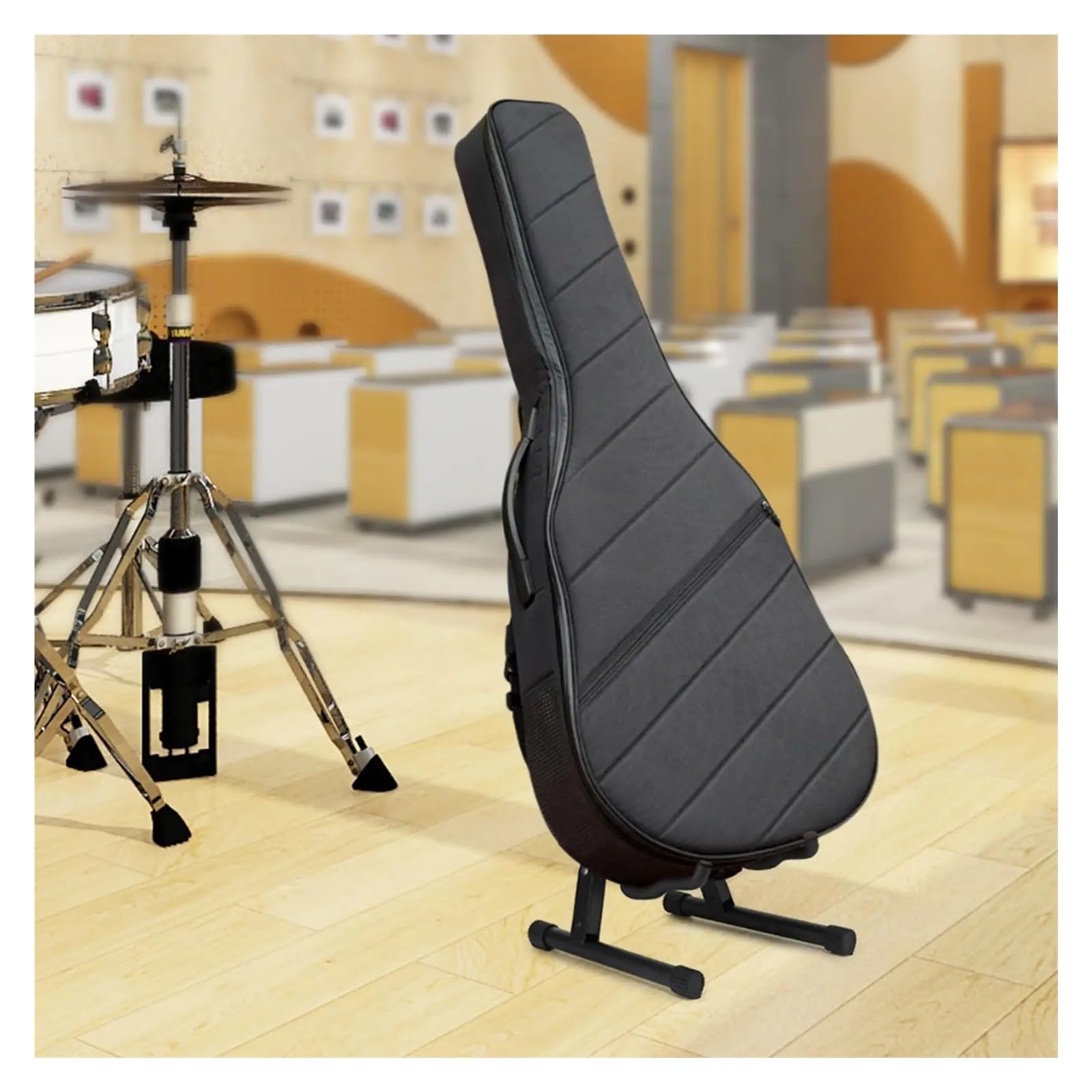 Custodia for chitarra, scatola portaoggetti, con fodera in schiuma protettiva, custodia folk for musicisti da 41 pollici Per Chitarra