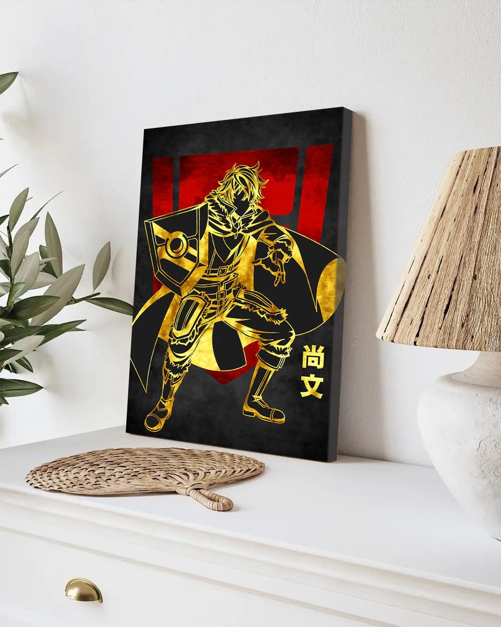 GADGETS WRAP Canvas Gallery Wrap Framed for Home Office Studio Living Room Decoration (9x11inch) - Golden Naofumi Iwatani