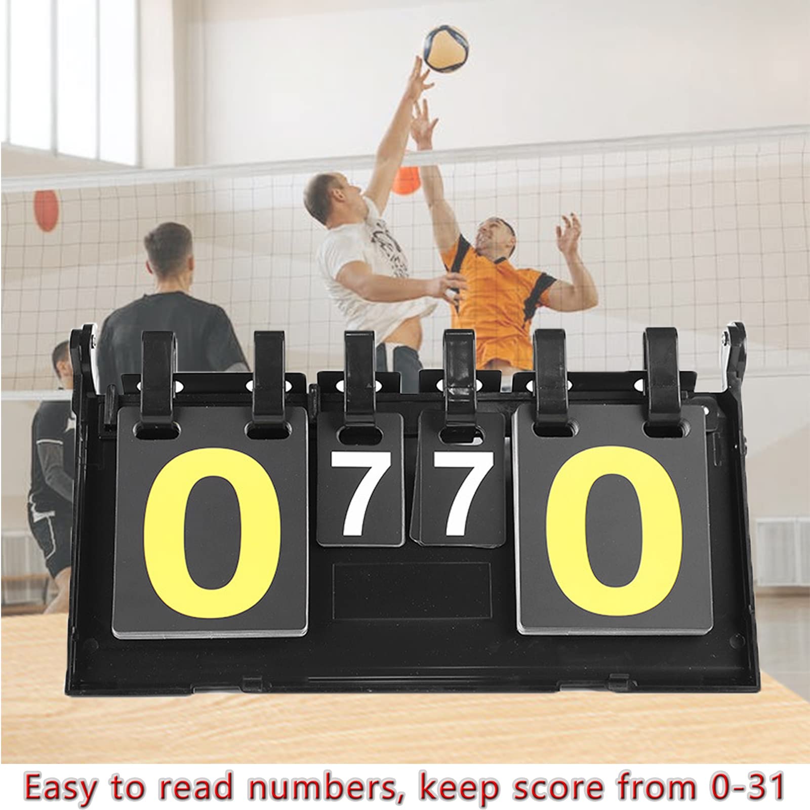 Compteur De Points 4 Chiffres – Tableau De Score Portable – Pour Foot, Basket, Hand, Tennis, Volley, Pétanque – Visibilité Jusqu’à 50 M