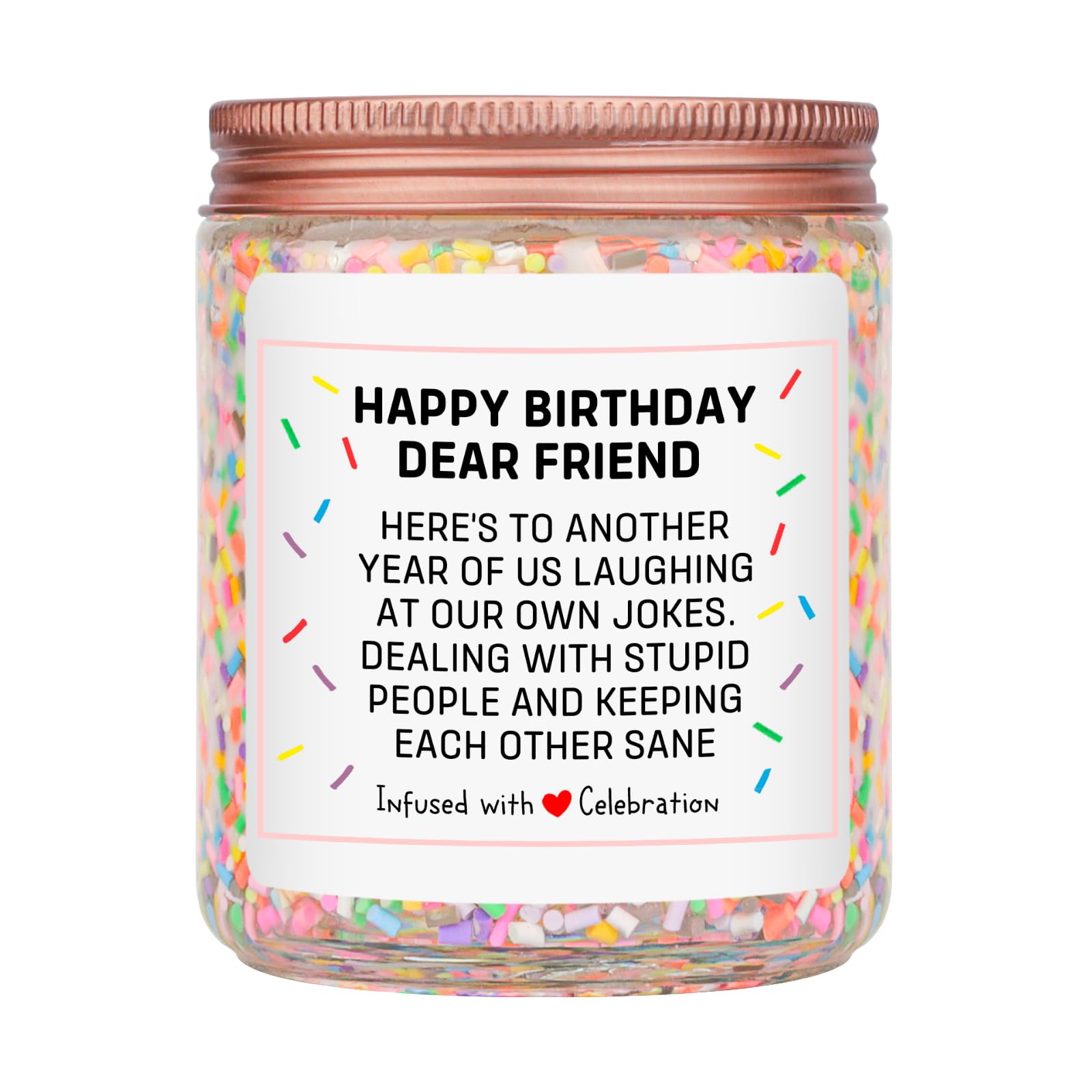 Homsolver Birthday Gifts for Women Men, Friendship Gift for Friends, Unique Christmas Female Coworker, Bestie, Happy Birthday Vanilla Cream Candles