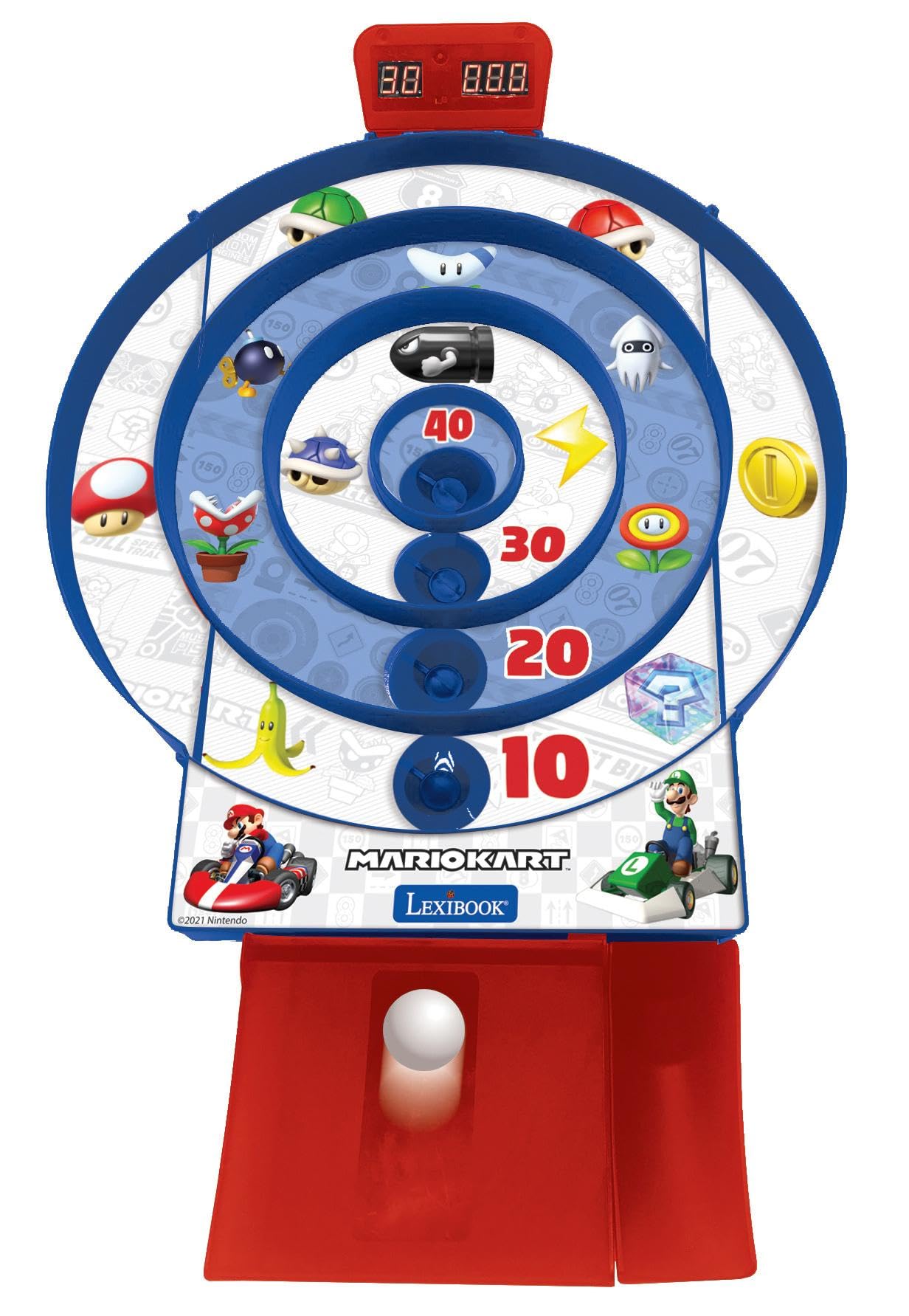 Lexibook, Mario Kart Jeu de Skee Balle, JG995NILXB | Jeu d'adresse électronique, Mario Kart design