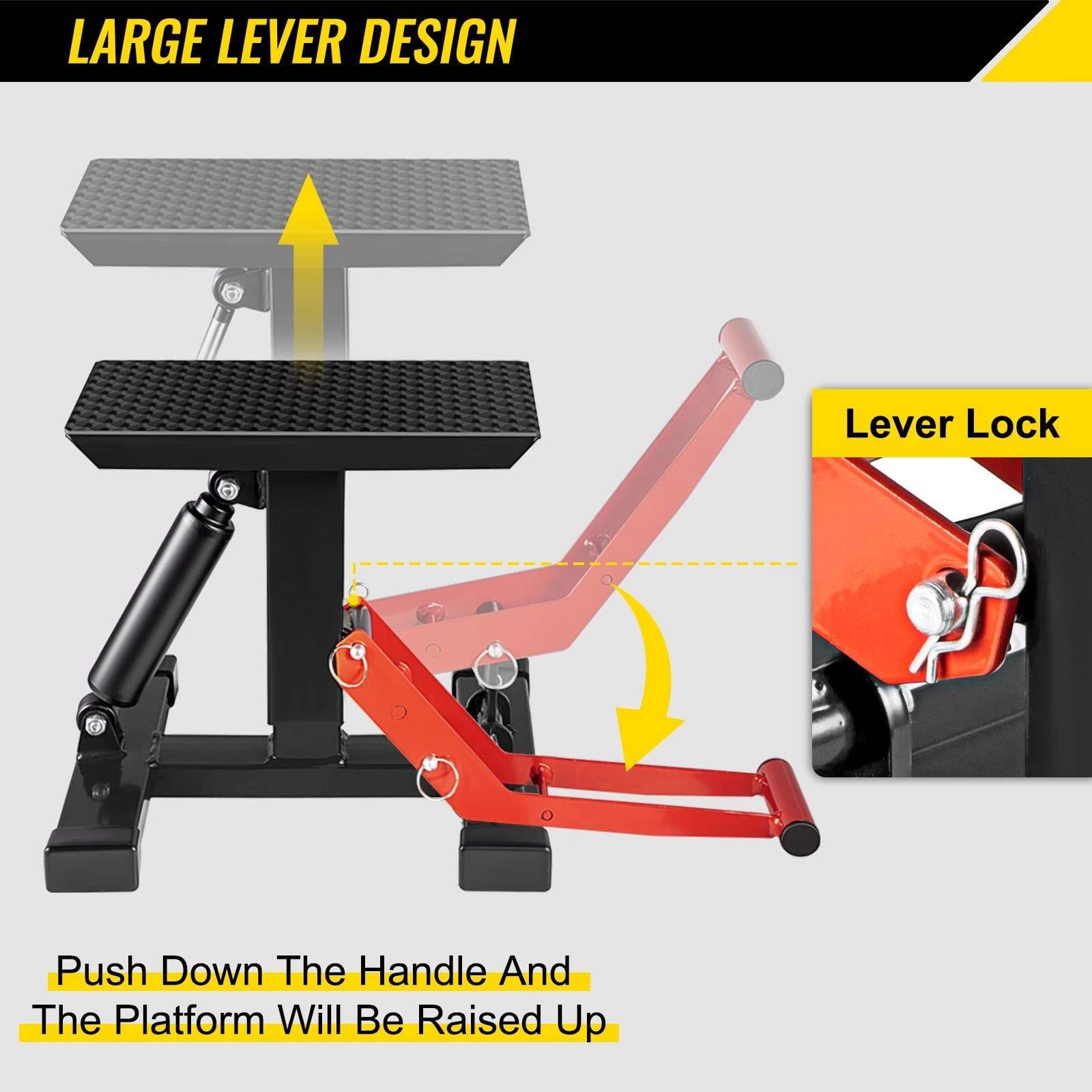 Cavalletto di Sollevamento for Bici da Cross for Moto 400 libbre capacità di carico Gamma 90-16,5 Pollici Altezza Regolabile Sollevamento Facile Blu Nero Rosso Jack(Blauw)