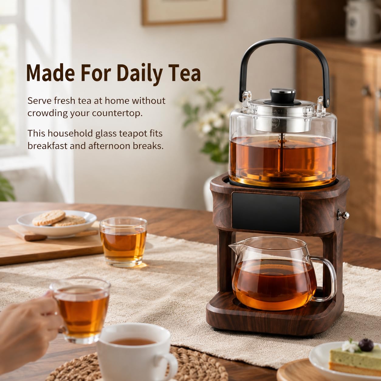Machine à thé goutte à goutte automatique, 1 L, 1350 W, 8 préréglages