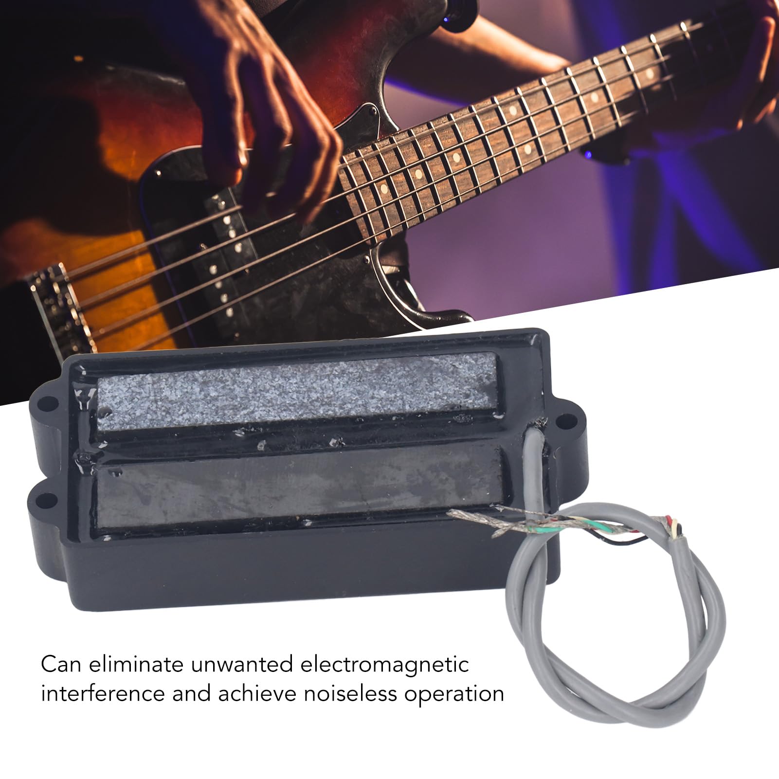 SEAFRONT Bass Tonabnehmer Humbucker Pickups Bass Pickup, 4 String Bass Pickup Geschlossene Dual Coil Raulos 4 Saiten -Gitarren Elektrische Bass -Pickup -Gitarre Teil