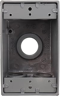 Red Dot IH5-2-LM Device Outlet Box, 1 Gang, 5 Hub, 2-13/16-Inch Width by 2-Inch Depth by 4-9/16-Inch Height, Silver