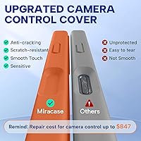 Vista 1197 de Miracase Funda diseñada para iPhone 13 Pro Max con protector de pantalla, [forro de microfibra suave antiarañazos], funda protectora de silicona