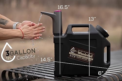Miniatura 3 de Tanque de agua portátil de 3 galones con grifo de bomba de agua recargable por USB, materiales de grado alimenticio, ideal para acampar,