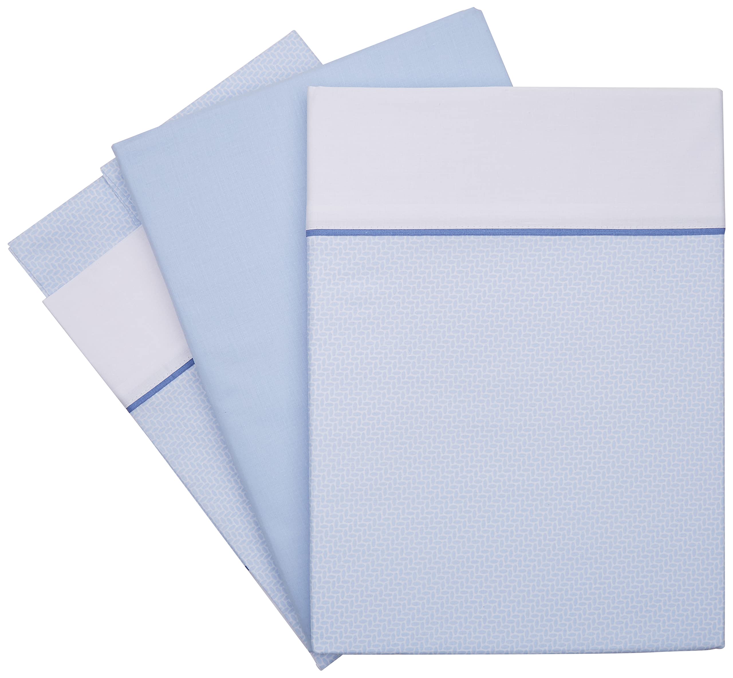 Parure de lit SERENA bleu 160 cm pour une ambiance de chambre cocooning