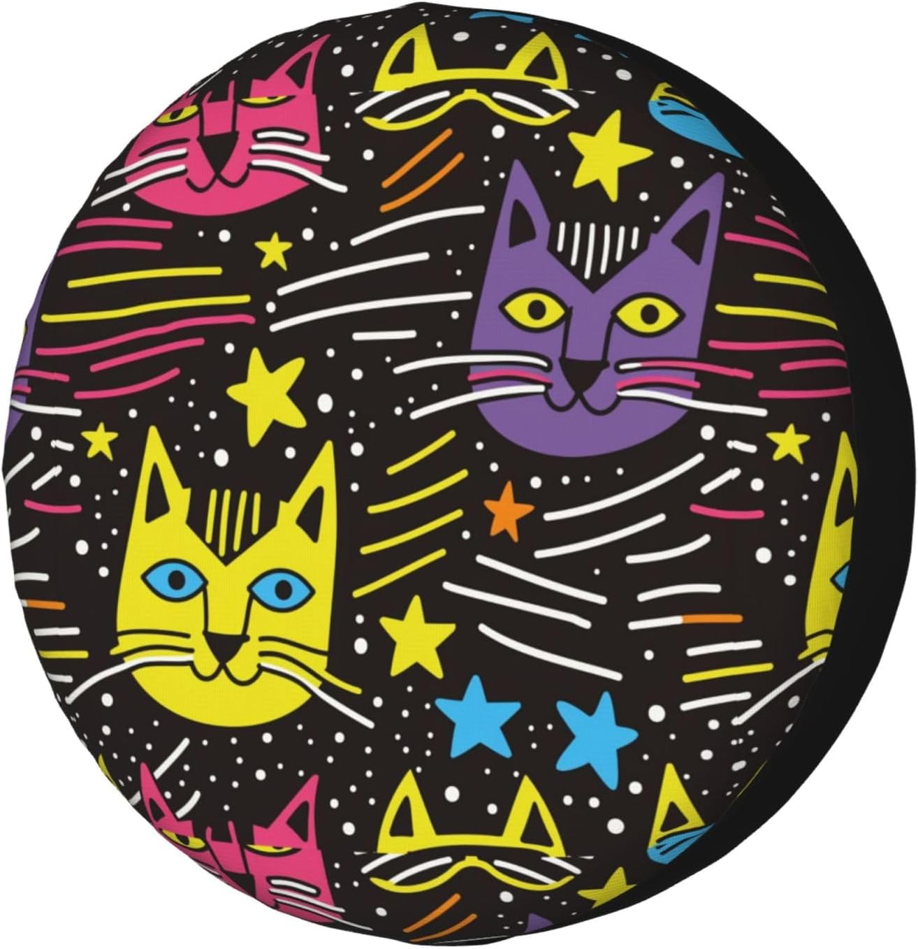 Surfing and Palm Tree Pattern Spare Tire Cover Dust-Proof Wheel Tire Cover Fit Trailer, RV, SUV and Many Vehicle 17 Inch