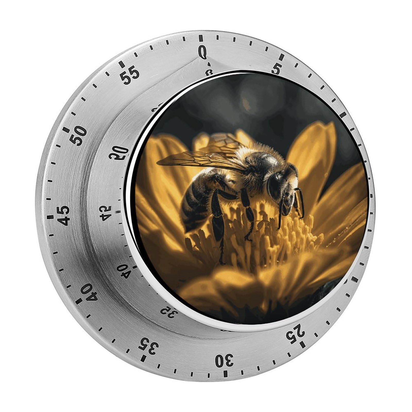 Adfgyerh Style Serious Bee Timer For Cooking, Kitchen Timer Magnetic No Batteries Required, Mechanical Timer With Loud Alarm, For Fitness Baking Exercise Oven
