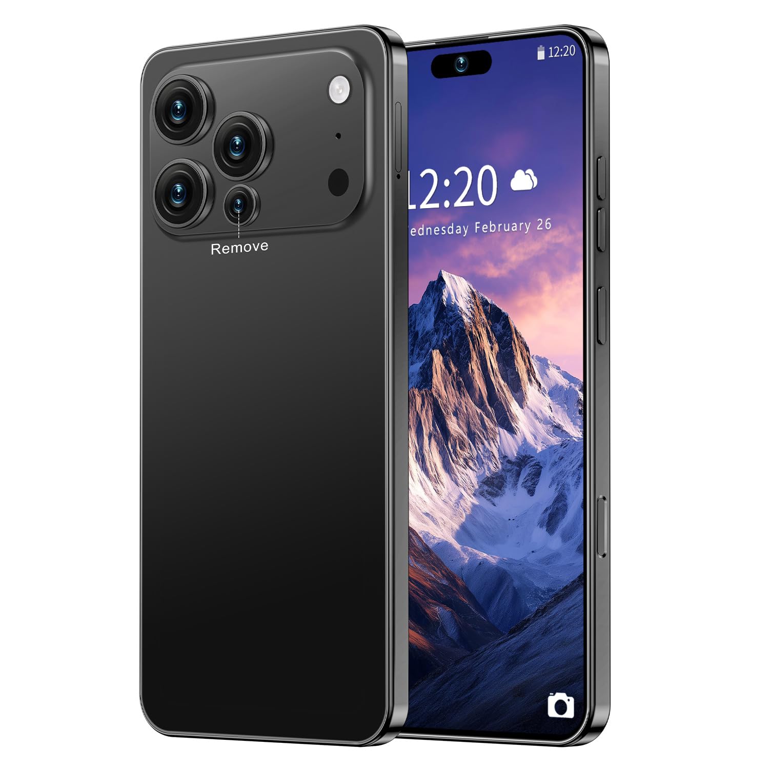 17 PM 12+512GB Smartphone Unlocked Cell Phone,6.99" HD Screen Android 15 Battery 7000mAh Unlocked Phone,Face ID/Fingerprint Button Unlock/Photos/Dual SIM/5G/GPS (Black)