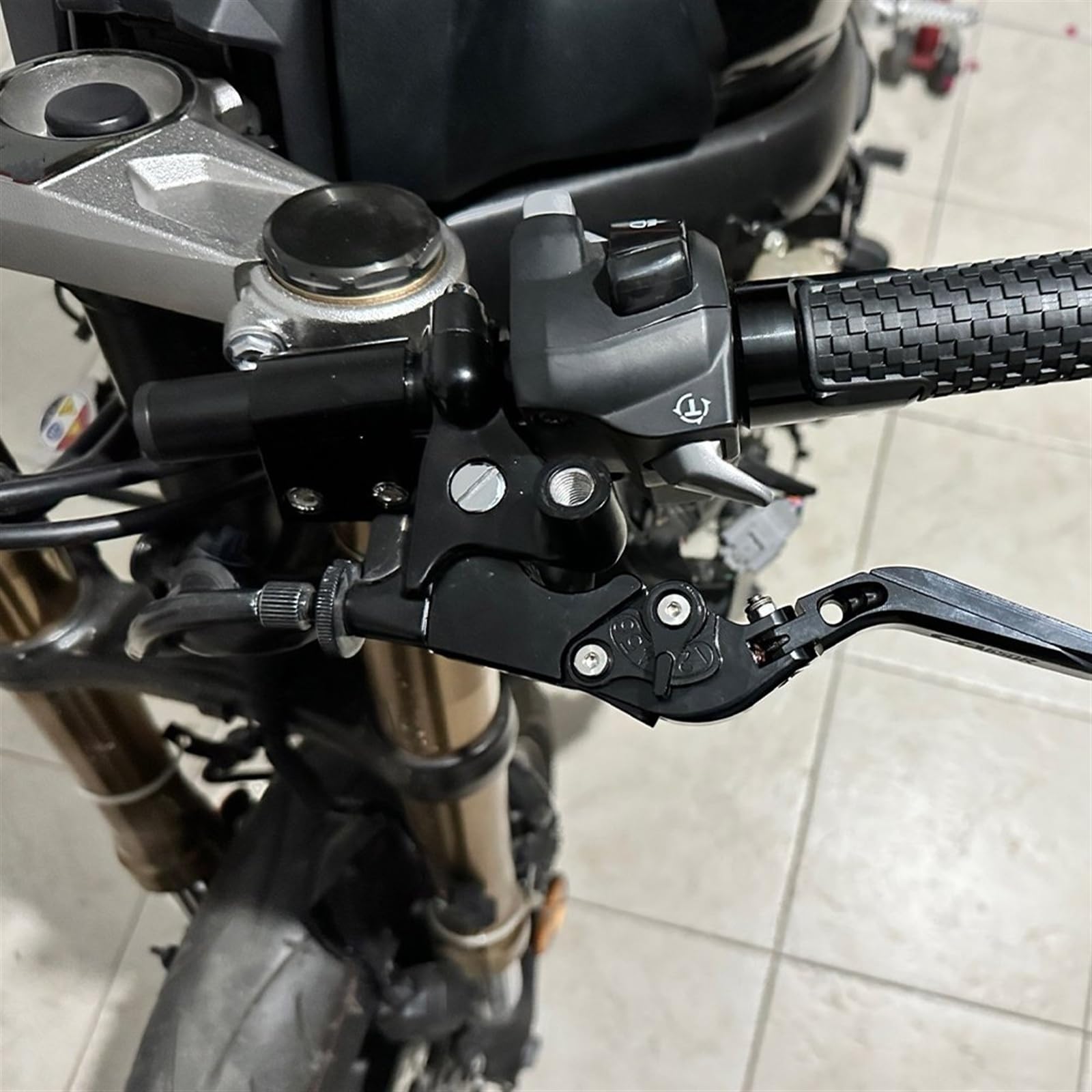Riser Manubrio In Alluminio 43 Mm Per Kawasaki Ninja 650/400/300, ZX10R, ZX-4R, ZX6R – Kit Rialzo Con Morsetti Regolabili, Nero