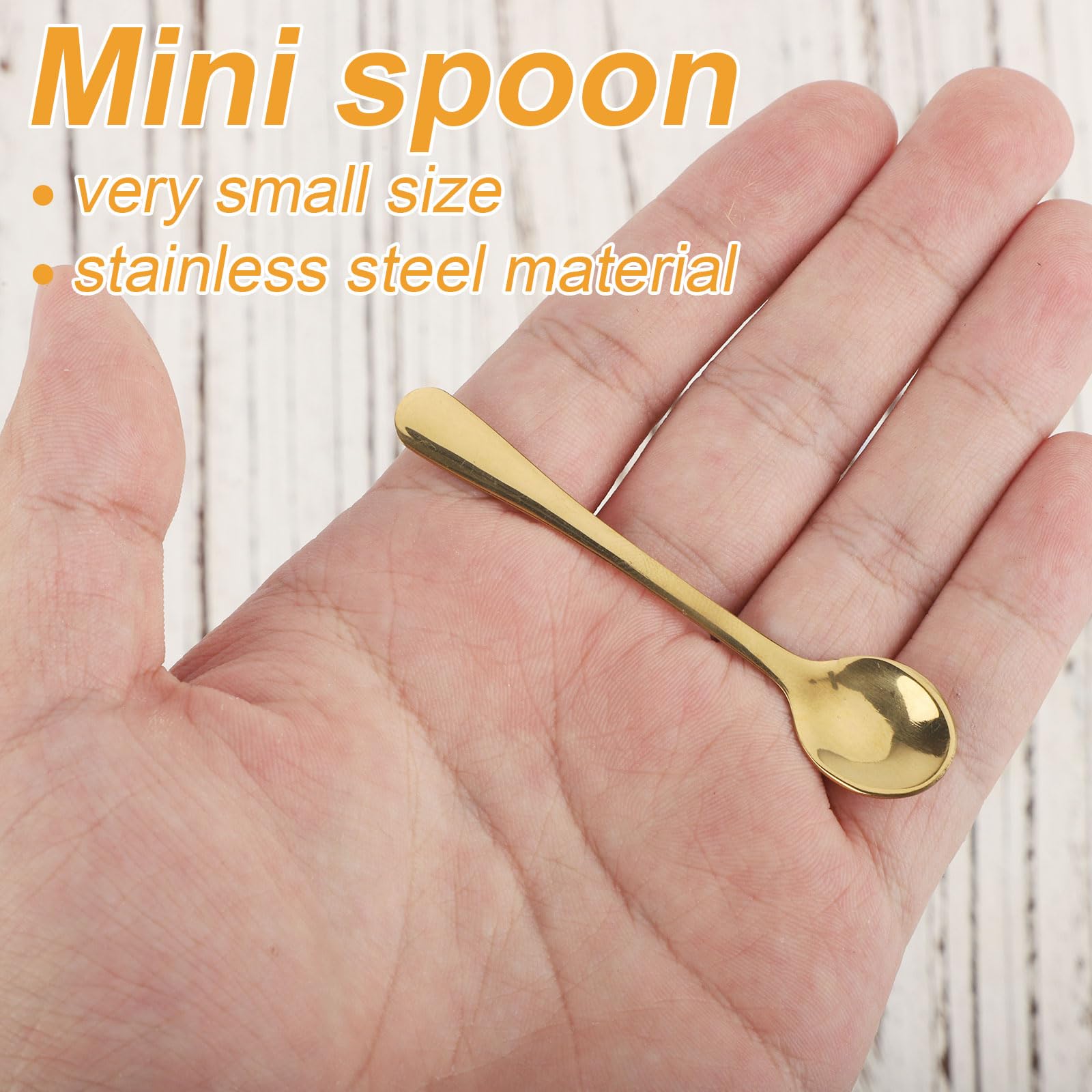 BOXOB 12 Cucchiaini in Acciaio Inox Minuscoli, 7,4 x 1,6 cm Graziosi Mini Cucchiaini per Condimenti Pratici Piccoli Cucchiai per Barattoli di Spezie Sale Zucchero Miele Caffè Gelato