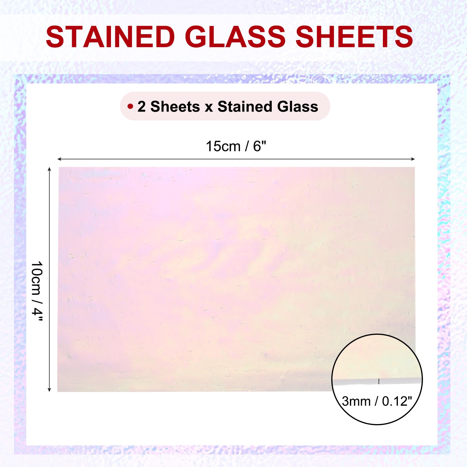 PATIKIL 4 x 6 Inch Transparent Stained Glass Sheets - Image 2