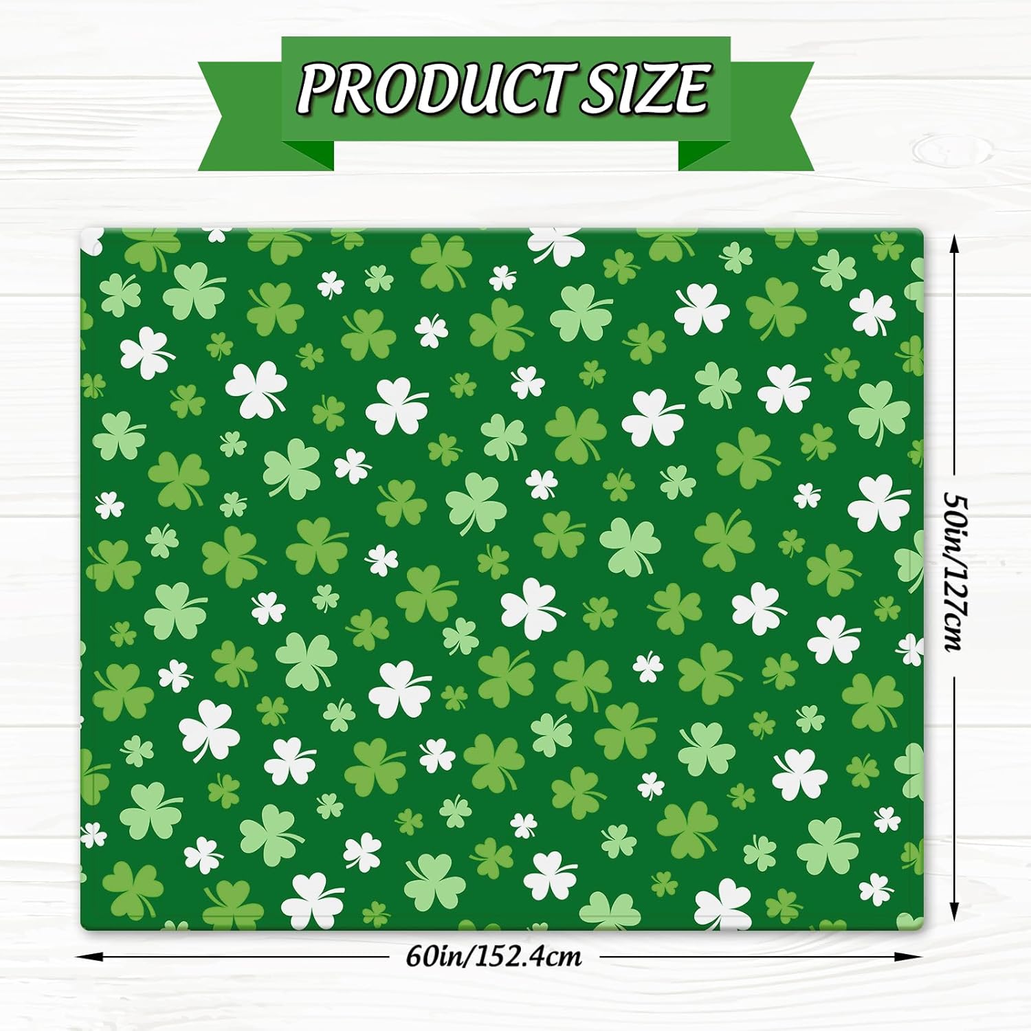 St. Patrick' s Day Fuzzy Blanket 50 x 60 Inch Throw Blanket Green White Shamrock Clover Soft Cozy Flannel Blankets for Irish Holiday Home Bed Soft Couch Chair - Image 2