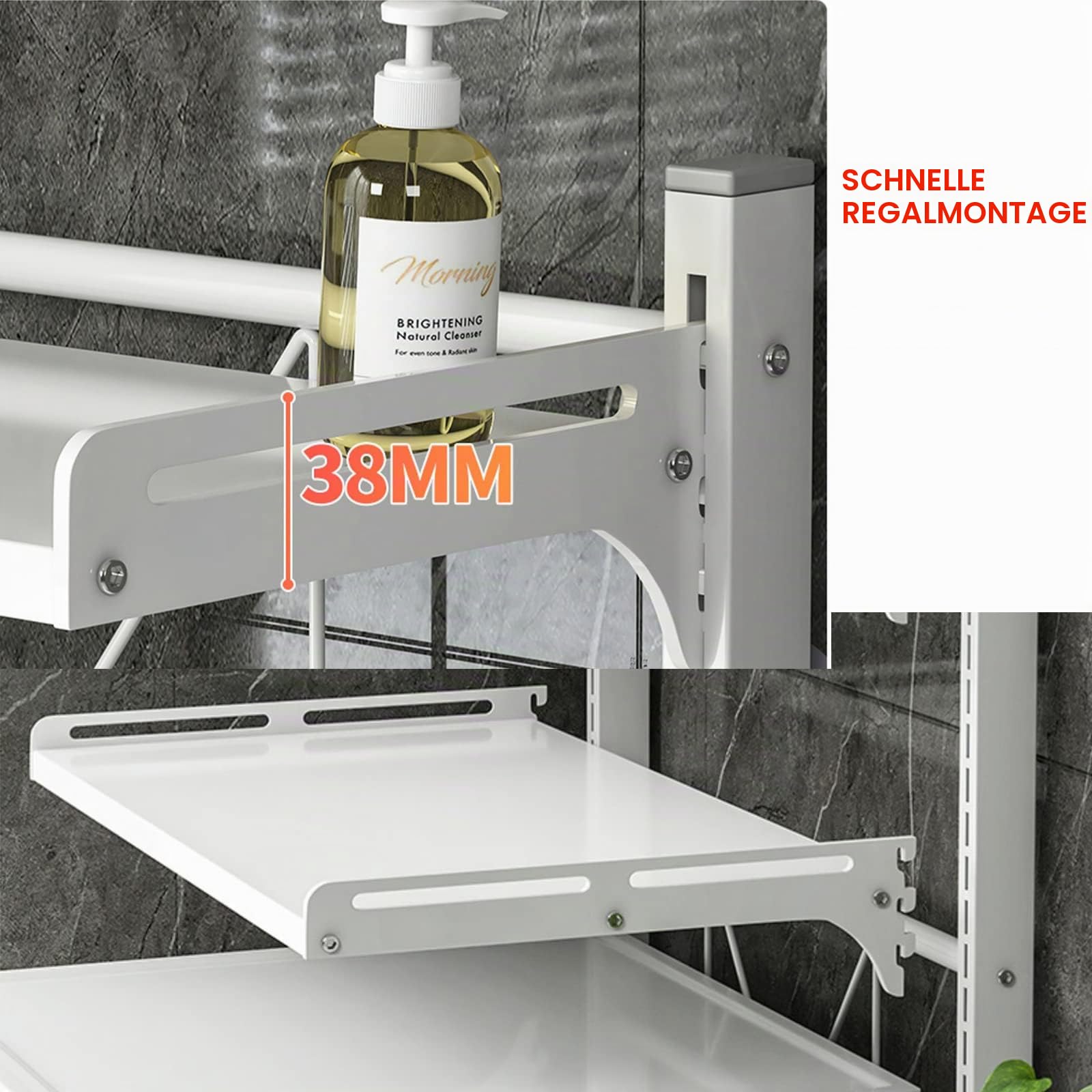 ABCOOL Über der Toilette Organizer Verstellbarer Ständer Aufbewahrungsregal für Wäschereiregal Badezimmer Raum Sparen mit 2 Regalen