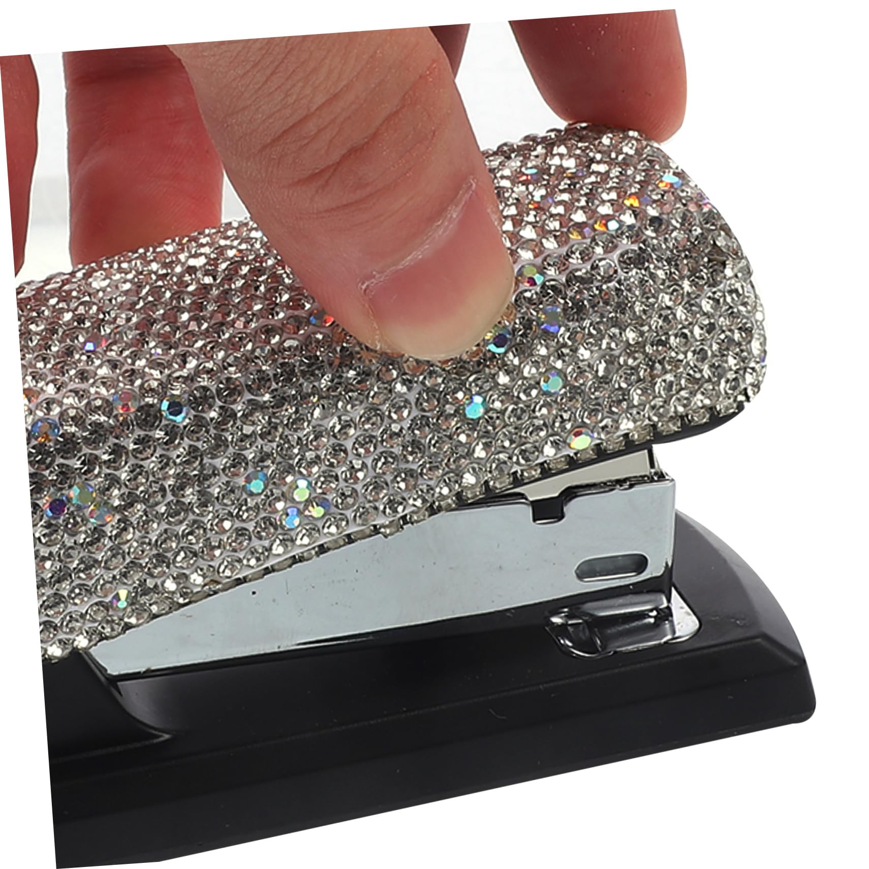 Homoyoyo 5 Set Diamond strumento di graffetta cucitrice semplice punto fermo della scrivania Picket per la scrivania Mini cucitrice cucitrici da tavolo per ia strass