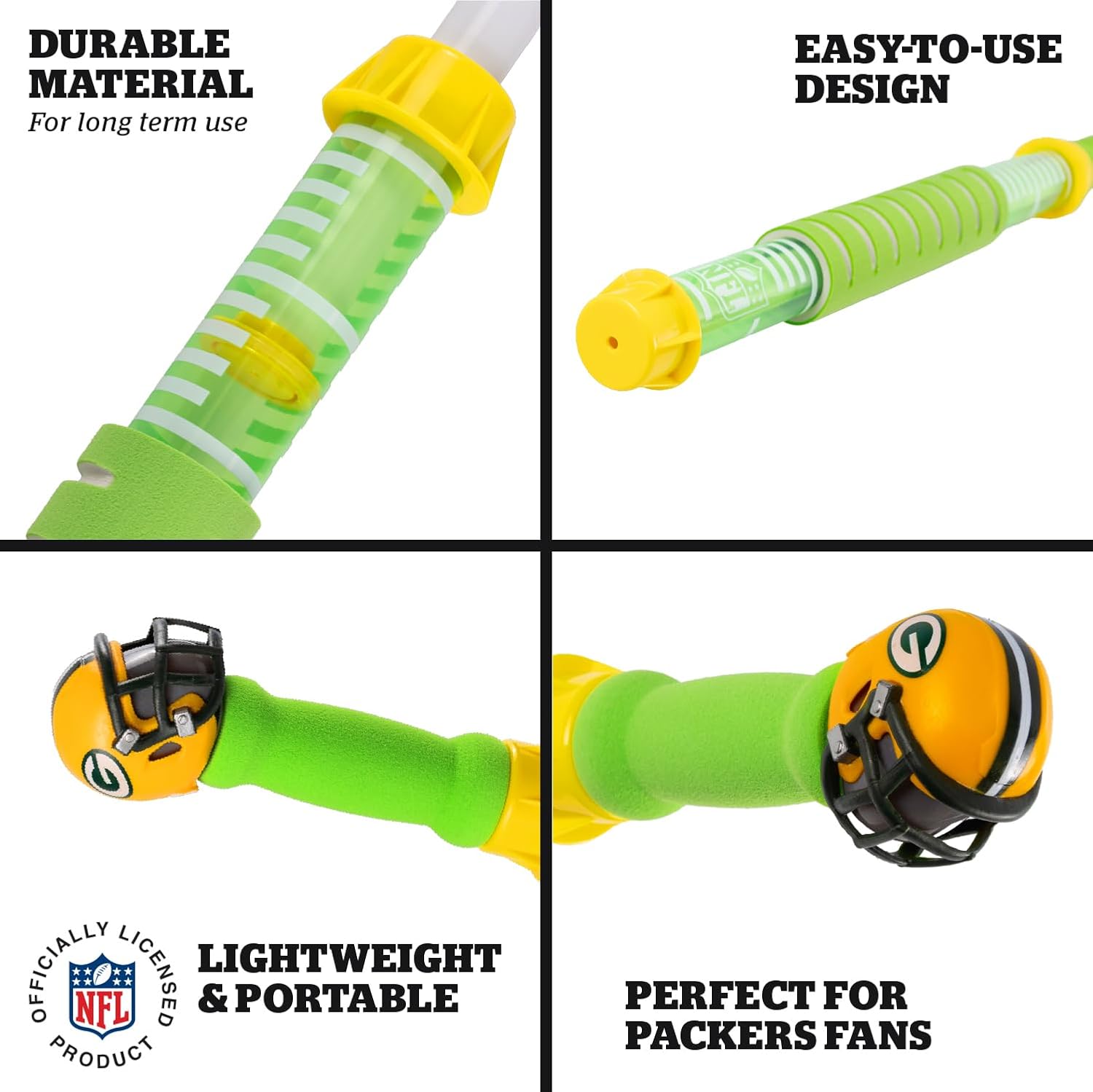 BigMouth Green Bay Packers Water Cannon Officially Licensed NFL Fan Gear Long Range Pool Squirter Gun for Teens and Adults