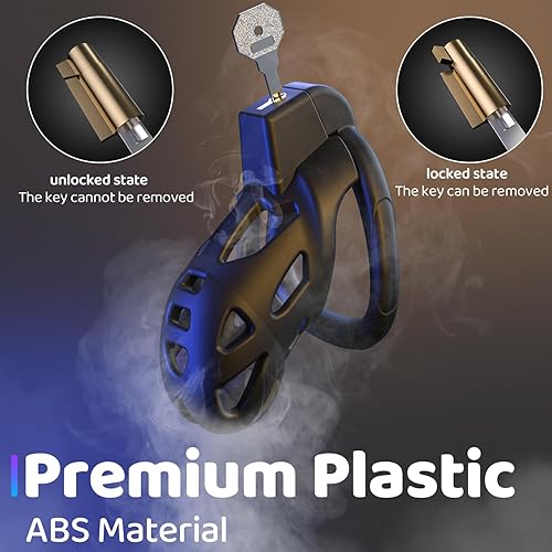 Miniatura 5 de Yivans Jaula de castidad masculina, jaula ligera de castidad para el cuerpo, resina segura para el cuerpo+jaula de pene ABS para hombres con anillo