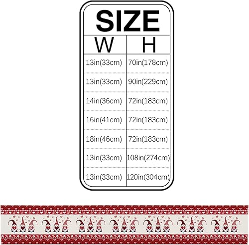 Miniatura 5 de Libaoge Camino de mesa auxiliar de 13 x 70 pulgadas de largo para el día de San Valentín, gnomos de arpillera para decoración del hogar,