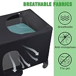 Slumber Crib Blackout Canopy Cover for Pack N Play Travel Crib Canopy - Portable Stretchy Breathable Sleeping Pod Shade for Stretchy Netting Cover for Indoor Outdoor Travel Playard (Black)